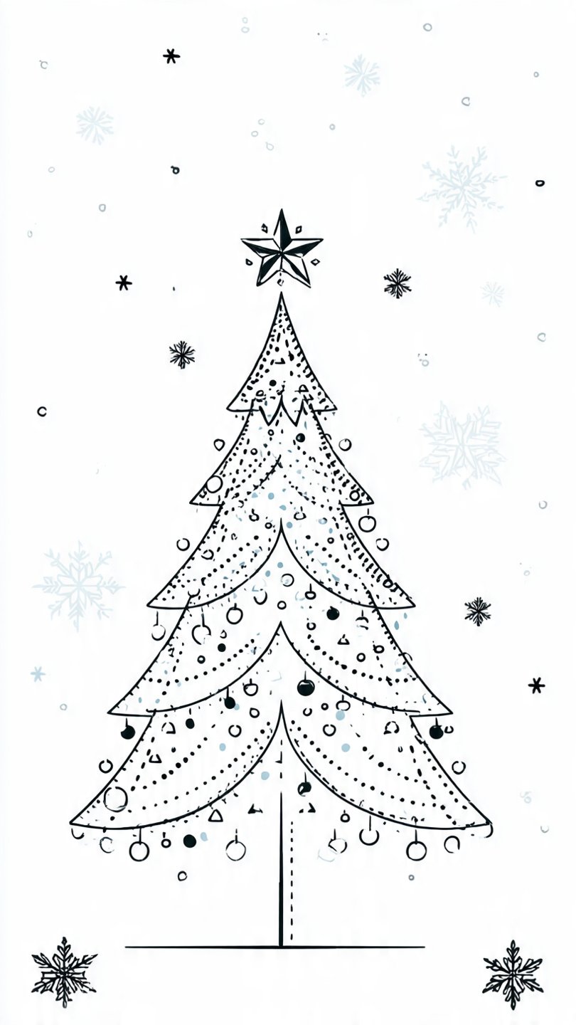 Christmas tree outline